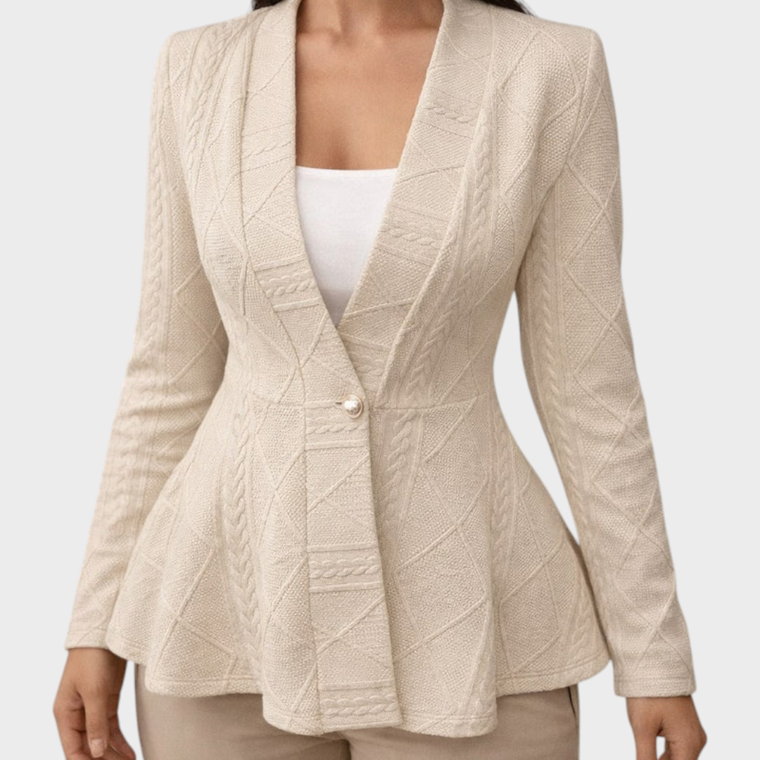 Harmony | Σακάκι με Πετσετάτο Πέπλο