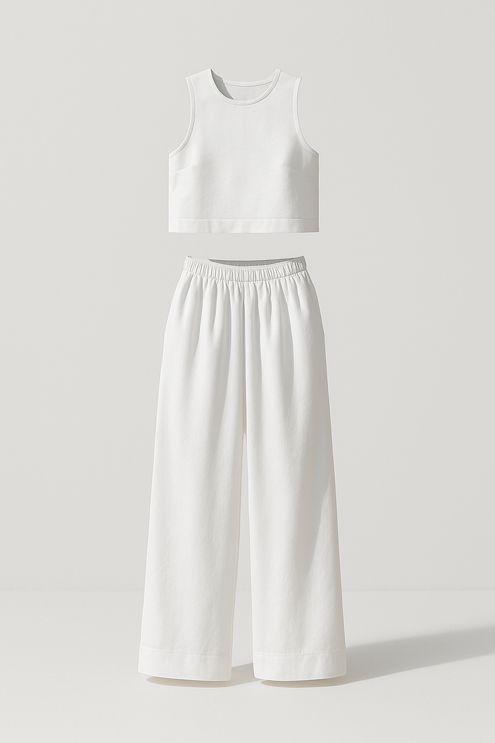 Avelina Μινιμαλιστικό Σετ από Ανάλαφρο Βαμβάκι και Λινό