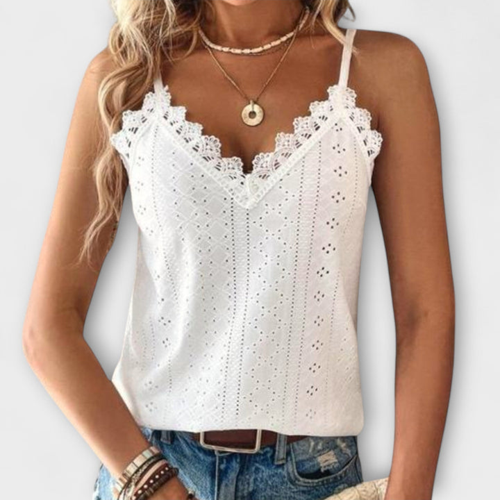 Στιλάτο Καλοκαιρινό Γυναικείο Τοπ με V Ντεκολτέ