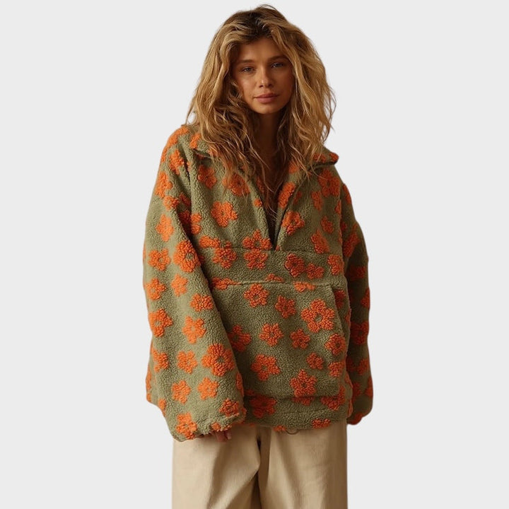 Daisy - Φούτερ φλις με ανθισμένο σχέδιο