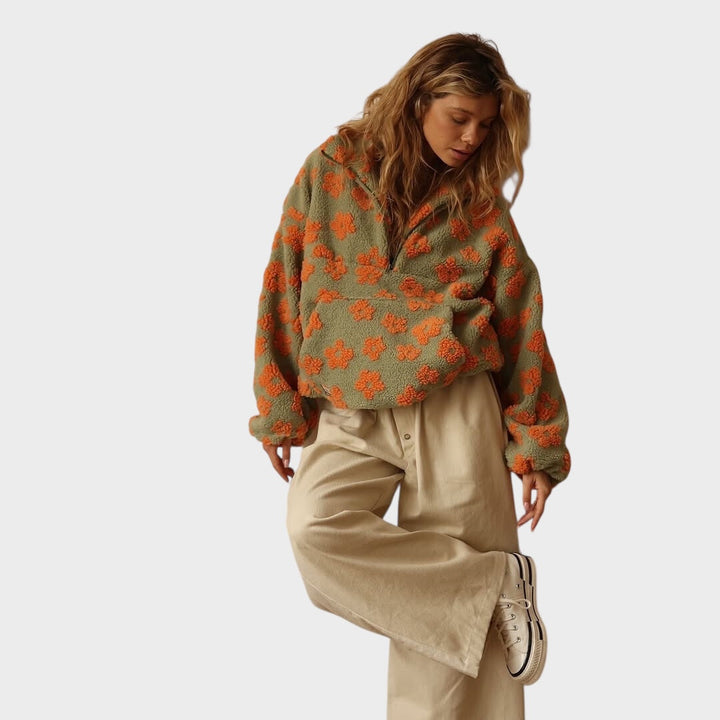 Daisy - Φούτερ φλις με ανθισμένο σχέδιο