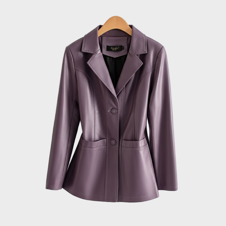 VELOURA | ΔΕΡΜΑΤΙΝΗ ΤΖΑΚΕΤΑ ΑΠΟ ΓΟΥΝΑ ΠΡΟΒΑΤΟΥ