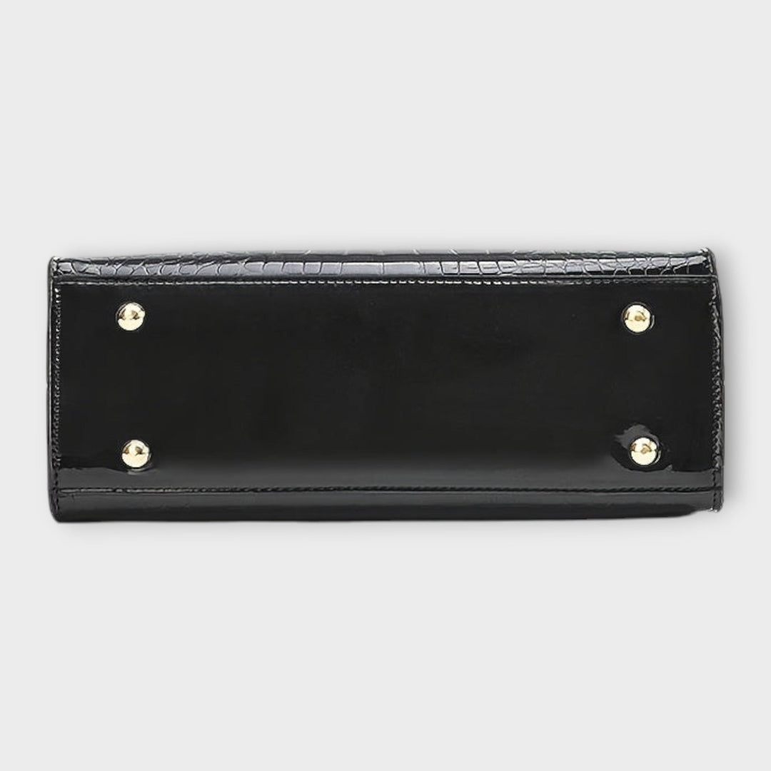 Erain - Γυαλιστερή τσάντα από δέρμα κροκόδειλου